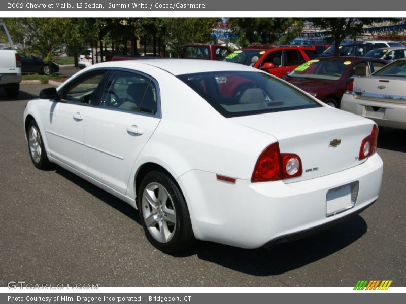 Summit White / Cocoa/Cashmere 2009 Chevrolet Malibu LS Sedan