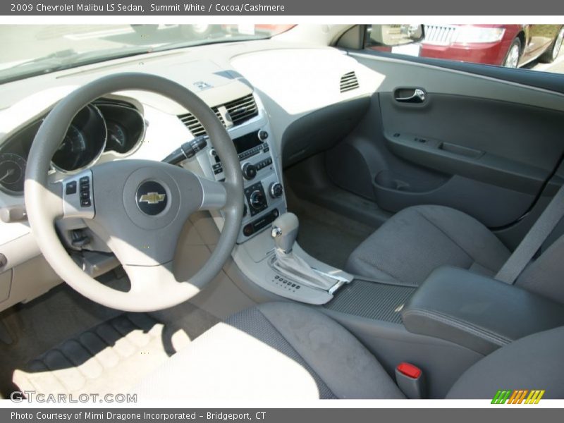 Summit White / Cocoa/Cashmere 2009 Chevrolet Malibu LS Sedan