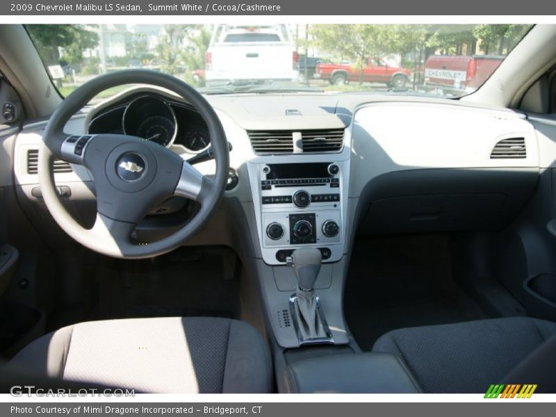 Summit White / Cocoa/Cashmere 2009 Chevrolet Malibu LS Sedan