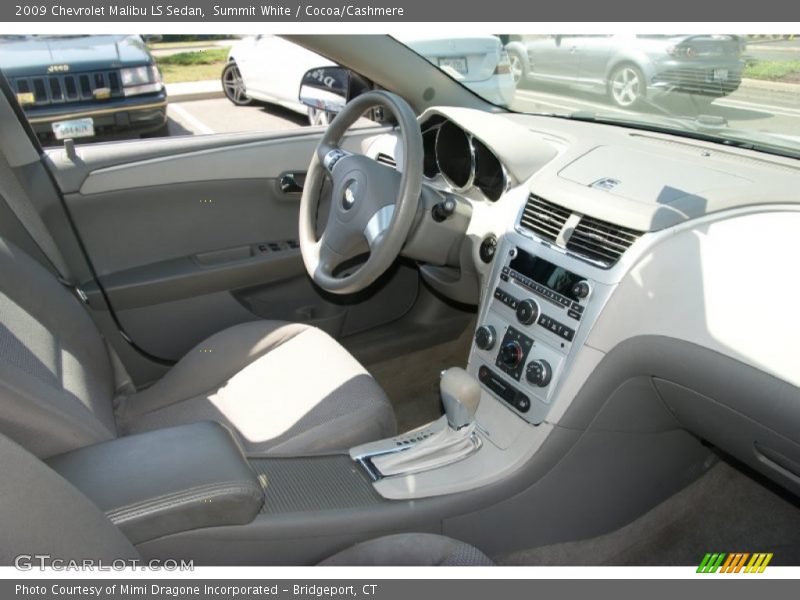 Summit White / Cocoa/Cashmere 2009 Chevrolet Malibu LS Sedan