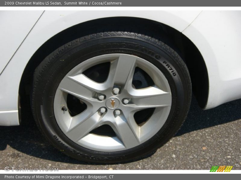 Summit White / Cocoa/Cashmere 2009 Chevrolet Malibu LS Sedan