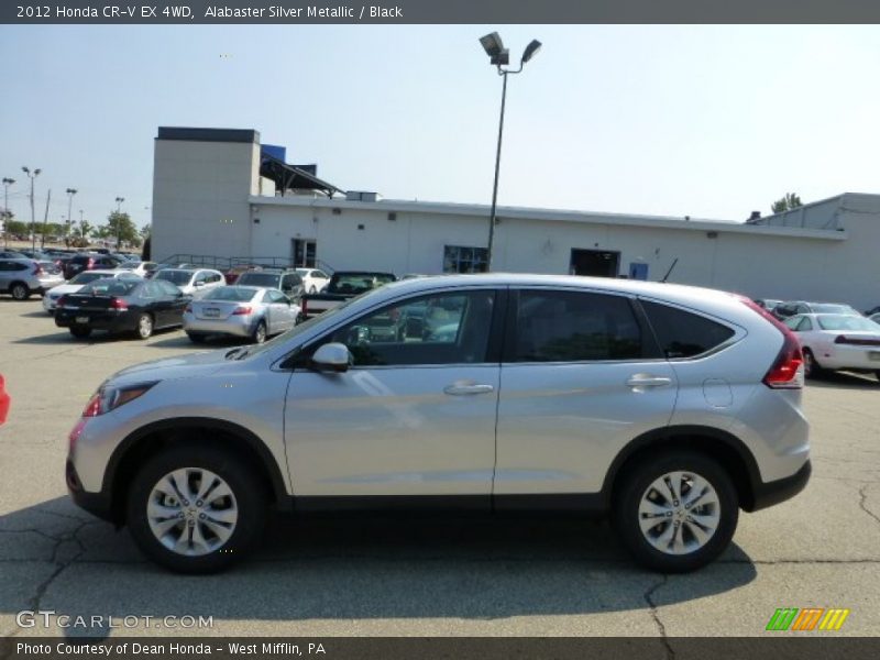 Alabaster Silver Metallic / Black 2012 Honda CR-V EX 4WD