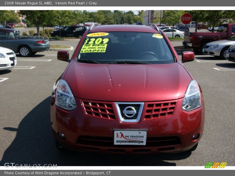Venom Red Pearl / Gray 2008 Nissan Rogue SL AWD