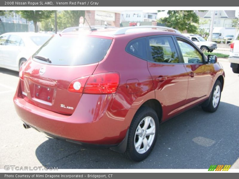 Venom Red Pearl / Gray 2008 Nissan Rogue SL AWD