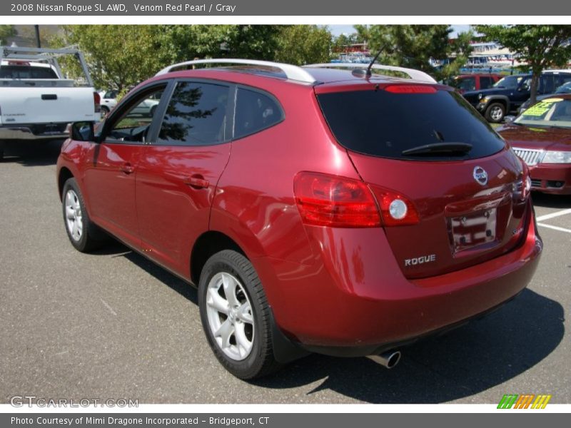 Venom Red Pearl / Gray 2008 Nissan Rogue SL AWD