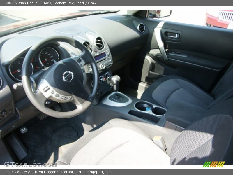 Venom Red Pearl / Gray 2008 Nissan Rogue SL AWD