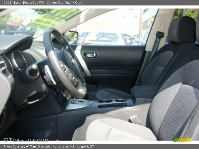 Venom Red Pearl / Gray 2008 Nissan Rogue SL AWD