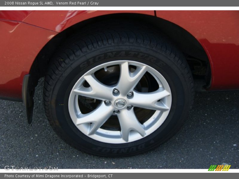 Venom Red Pearl / Gray 2008 Nissan Rogue SL AWD
