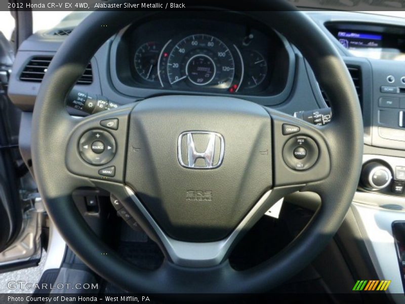 Alabaster Silver Metallic / Black 2012 Honda CR-V EX 4WD