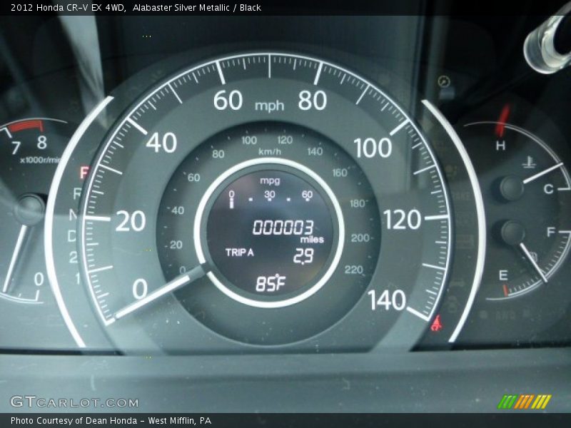 Alabaster Silver Metallic / Black 2012 Honda CR-V EX 4WD