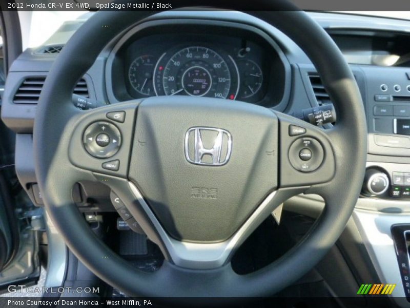 Opal Sage Metallic / Black 2012 Honda CR-V EX 4WD