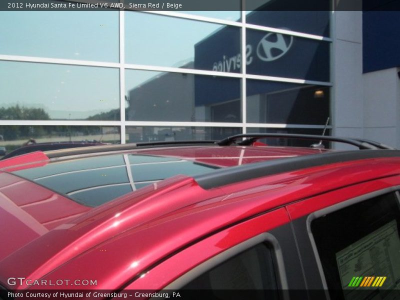 Sierra Red / Beige 2012 Hyundai Santa Fe Limited V6 AWD