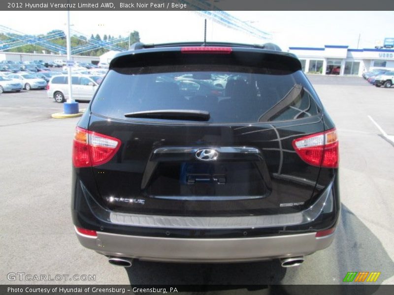 Black Noir Pearl / Beige 2012 Hyundai Veracruz Limited AWD