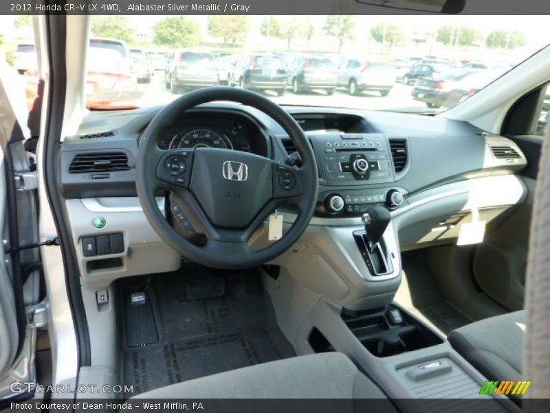 Alabaster Silver Metallic / Gray 2012 Honda CR-V LX 4WD