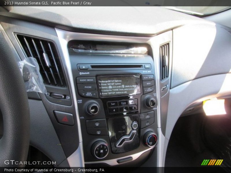 Pacific Blue Pearl / Gray 2013 Hyundai Sonata GLS