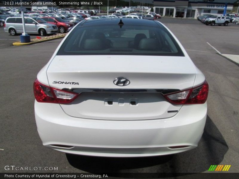Shimmering White / Black 2013 Hyundai Sonata Limited