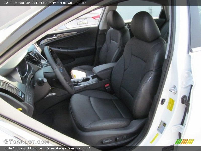 Shimmering White / Black 2013 Hyundai Sonata Limited