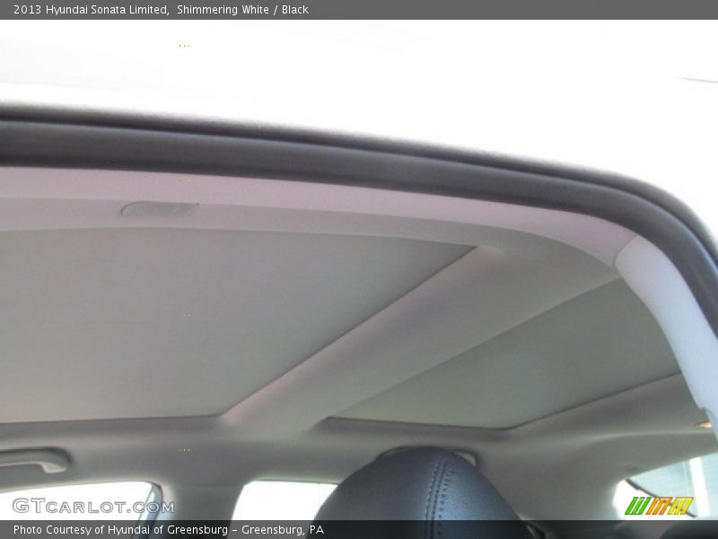 Shimmering White / Black 2013 Hyundai Sonata Limited