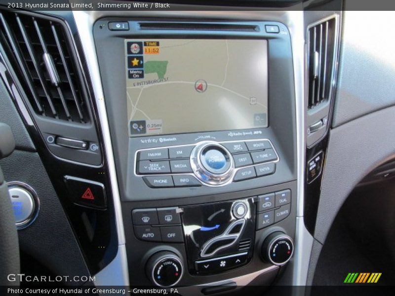 Shimmering White / Black 2013 Hyundai Sonata Limited
