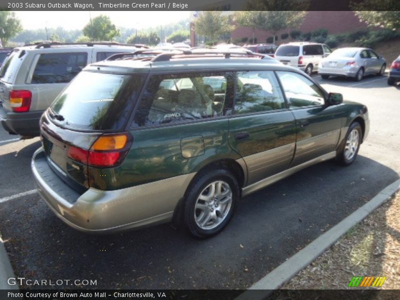 Timberline Green Pearl / Beige 2003 Subaru Outback Wagon