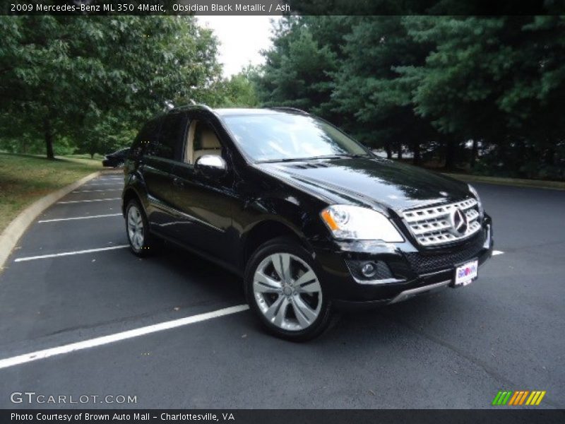 Obsidian Black Metallic / Ash 2009 Mercedes-Benz ML 350 4Matic