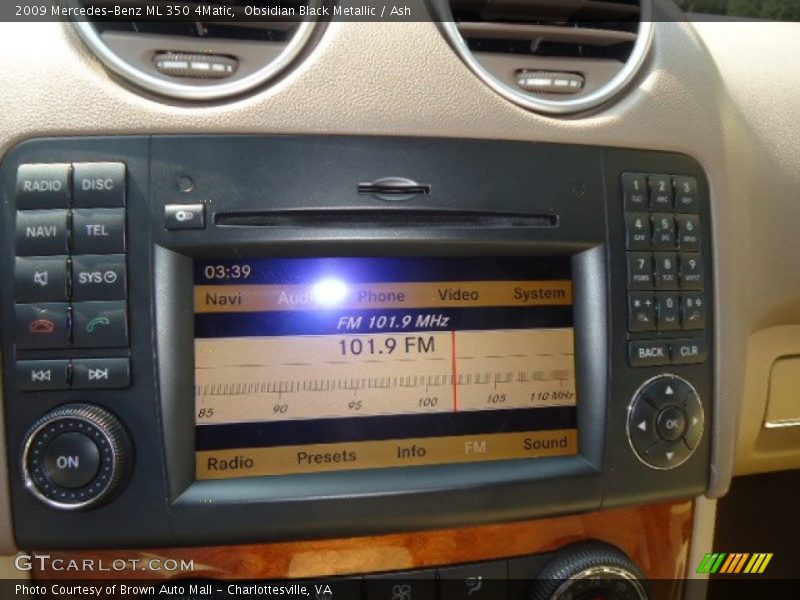 Obsidian Black Metallic / Ash 2009 Mercedes-Benz ML 350 4Matic