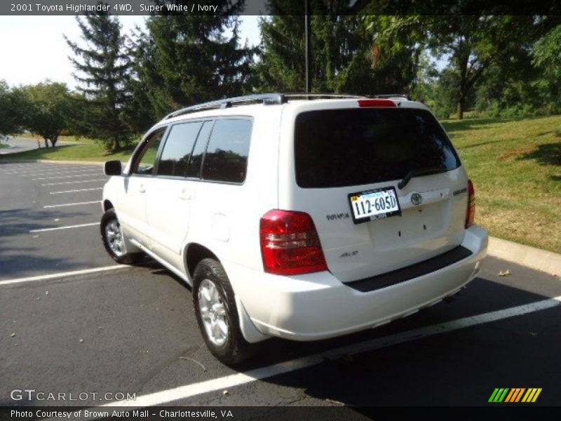 Super White / Ivory 2001 Toyota Highlander 4WD