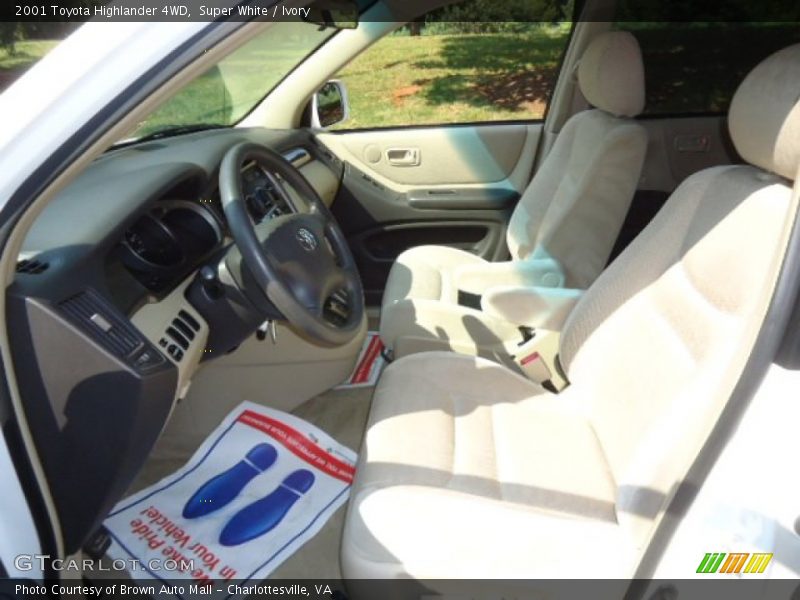 Super White / Ivory 2001 Toyota Highlander 4WD