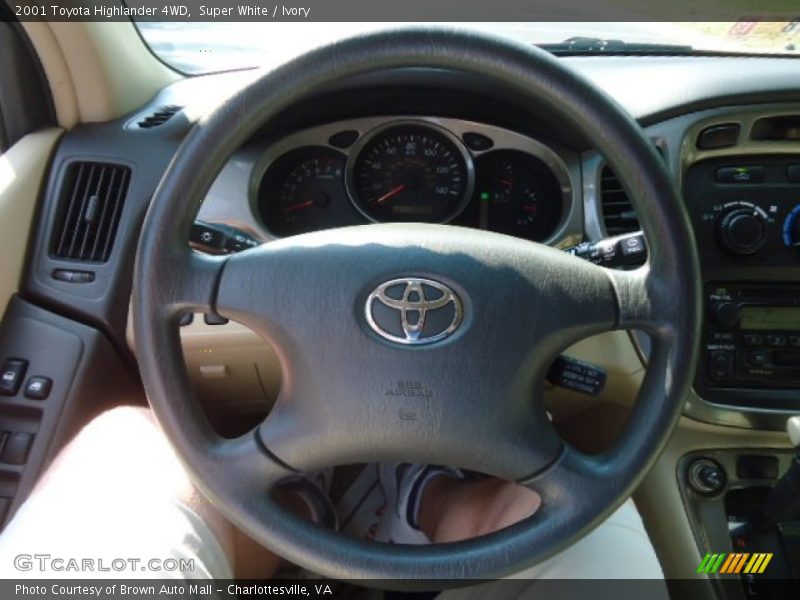 Super White / Ivory 2001 Toyota Highlander 4WD