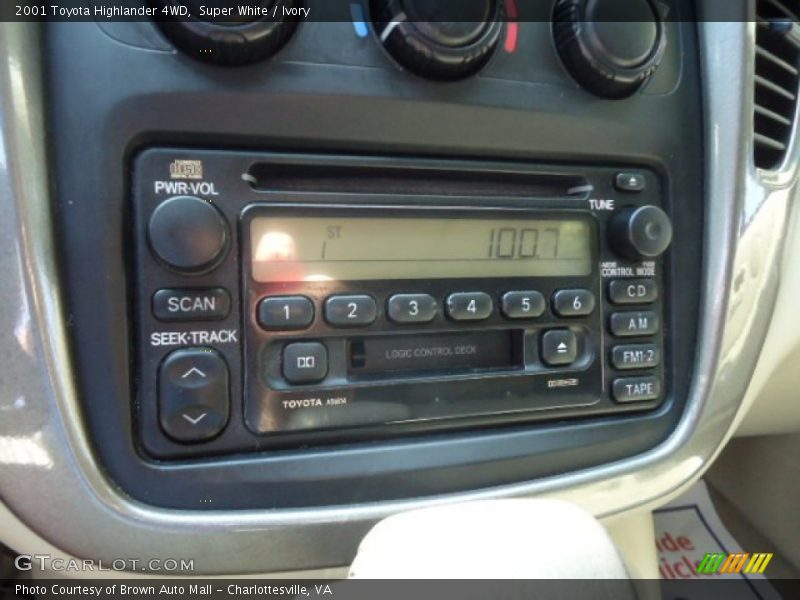 Super White / Ivory 2001 Toyota Highlander 4WD