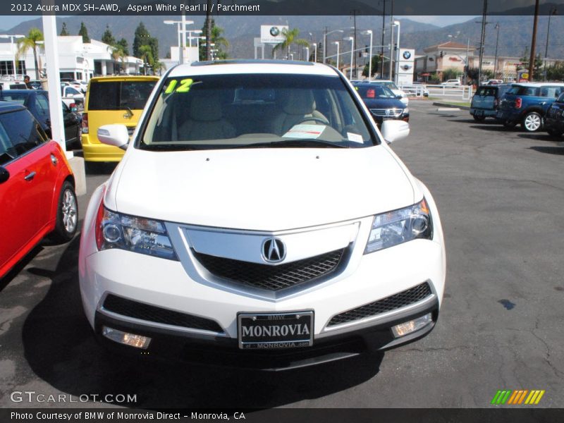 Aspen White Pearl II / Parchment 2012 Acura MDX SH-AWD