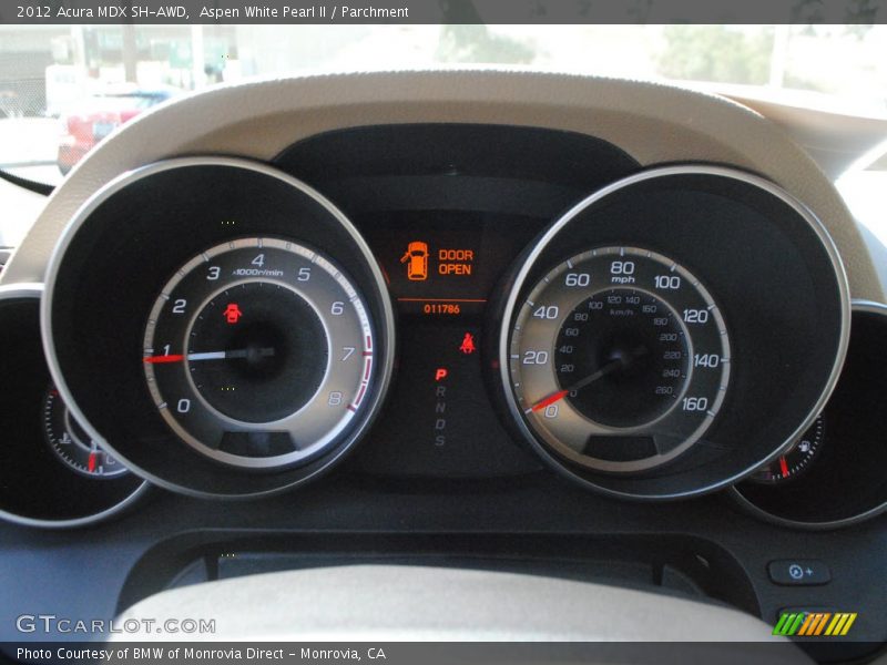 Aspen White Pearl II / Parchment 2012 Acura MDX SH-AWD