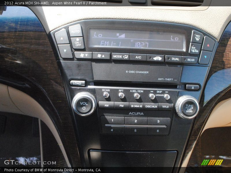 Aspen White Pearl II / Parchment 2012 Acura MDX SH-AWD