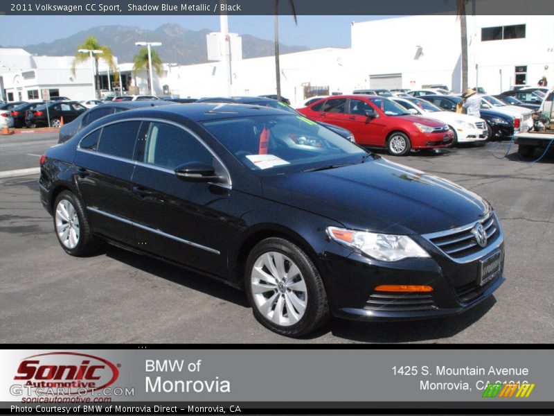 Shadow Blue Metallic / Black 2011 Volkswagen CC Sport