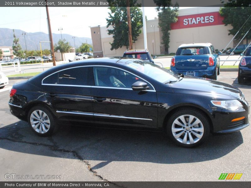 Shadow Blue Metallic / Black 2011 Volkswagen CC Sport