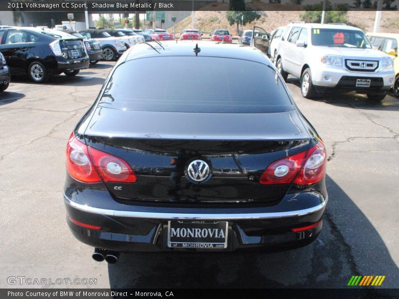 Shadow Blue Metallic / Black 2011 Volkswagen CC Sport