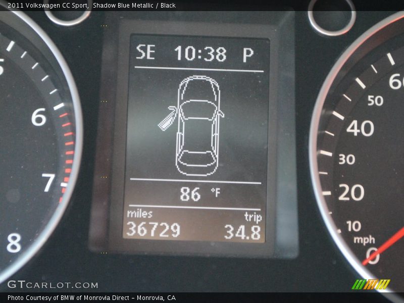 Shadow Blue Metallic / Black 2011 Volkswagen CC Sport