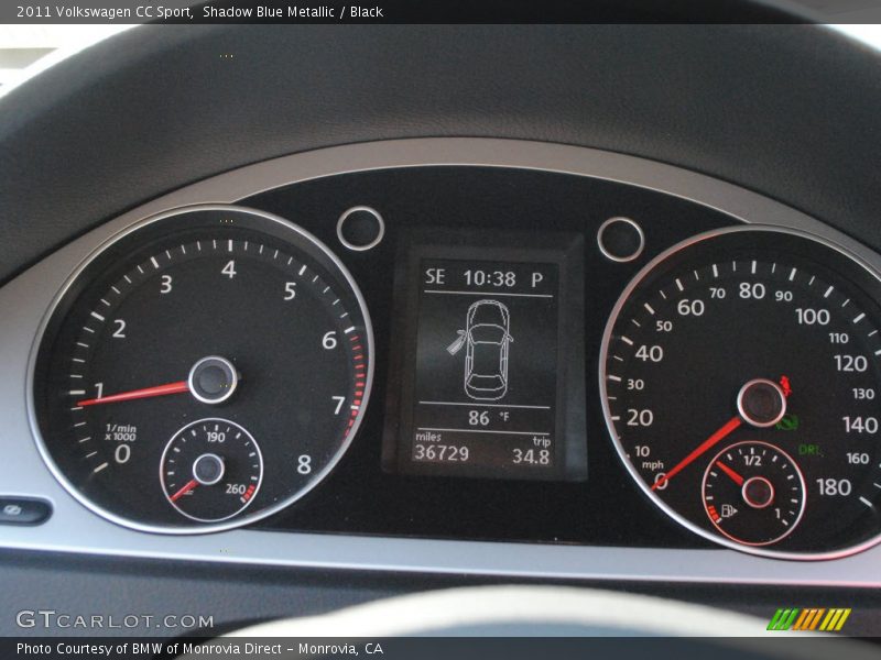 Shadow Blue Metallic / Black 2011 Volkswagen CC Sport