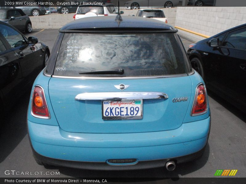 Oxygen Blue / Black/Grey 2009 Mini Cooper Hardtop