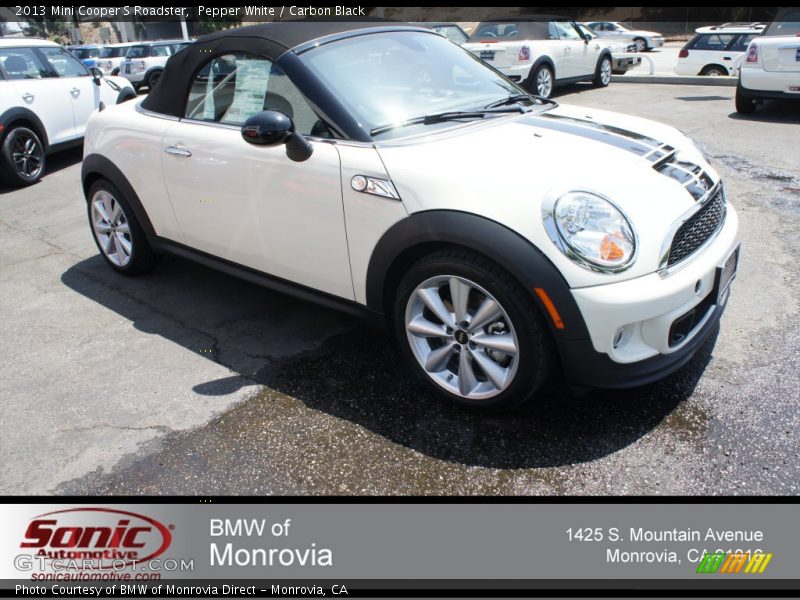 Pepper White / Carbon Black 2013 Mini Cooper S Roadster