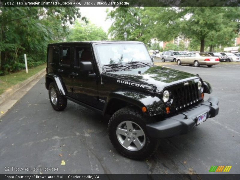 Black / Black/Dark Saddle 2012 Jeep Wrangler Unlimited Rubicon 4x4
