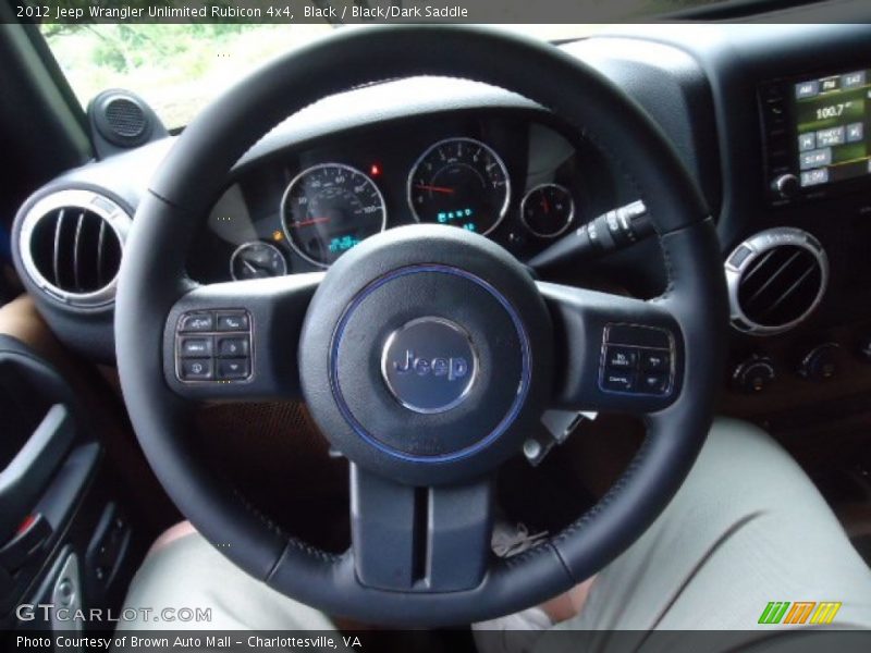 Black / Black/Dark Saddle 2012 Jeep Wrangler Unlimited Rubicon 4x4