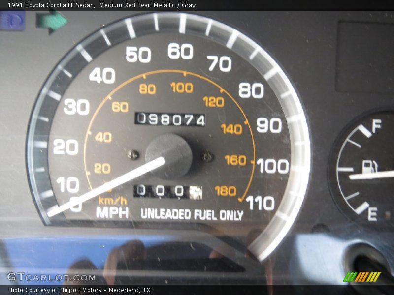  1991 Corolla LE Sedan LE Sedan Gauges