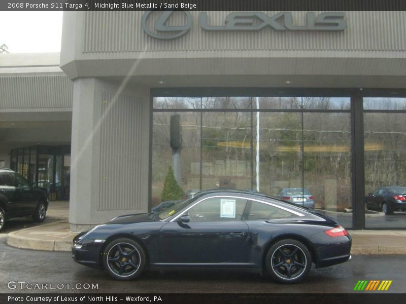 Midnight Blue Metallic / Sand Beige 2008 Porsche 911 Targa 4