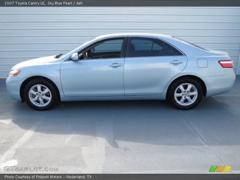 Sky Blue Pearl / Ash 2007 Toyota Camry LE