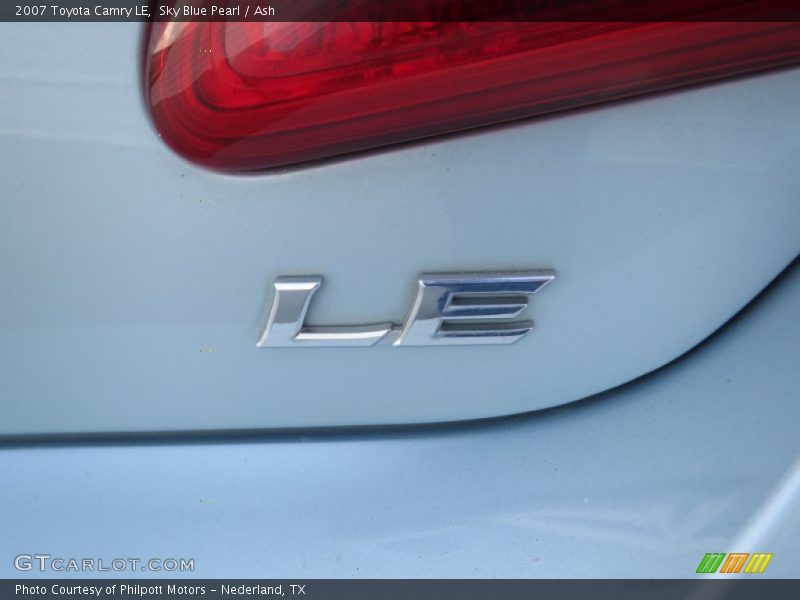 Sky Blue Pearl / Ash 2007 Toyota Camry LE