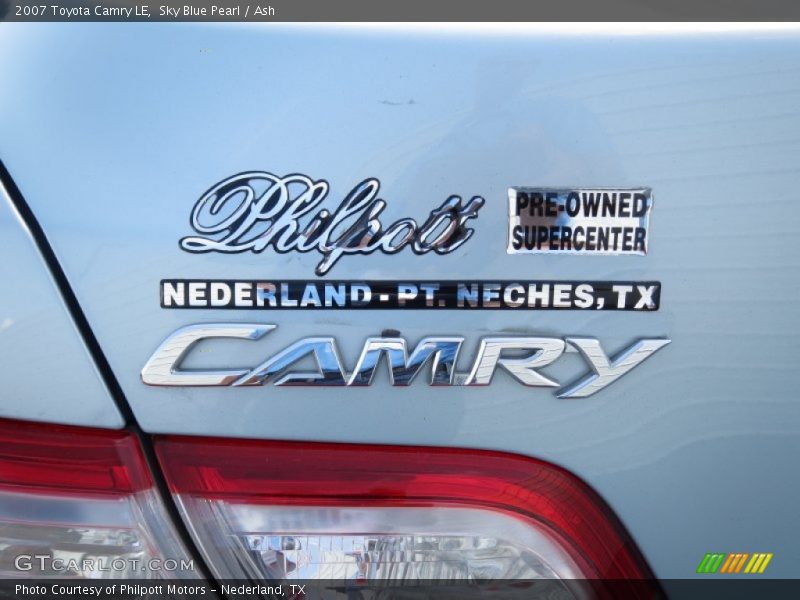 Sky Blue Pearl / Ash 2007 Toyota Camry LE