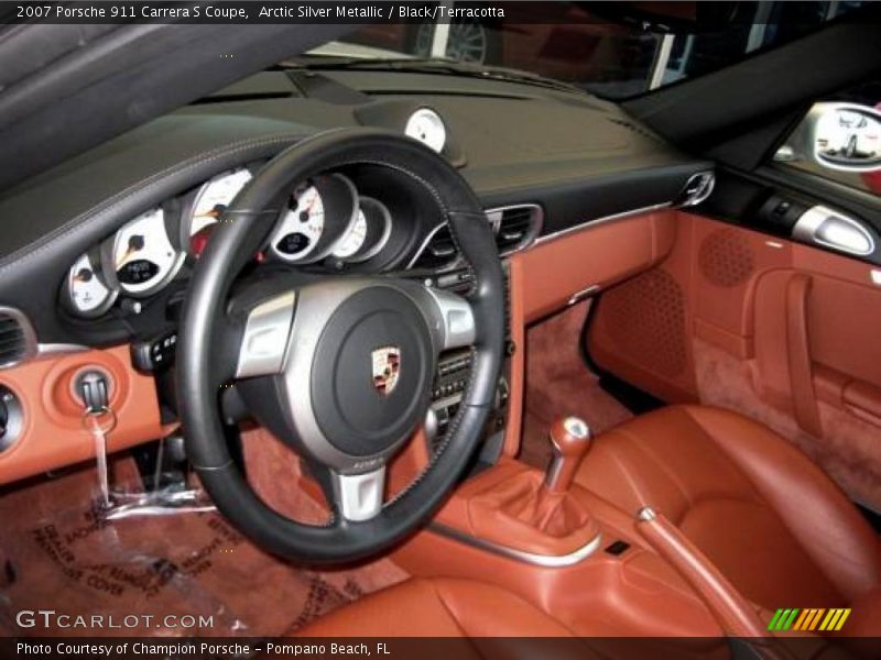 Arctic Silver Metallic / Black/Terracotta 2007 Porsche 911 Carrera S Coupe