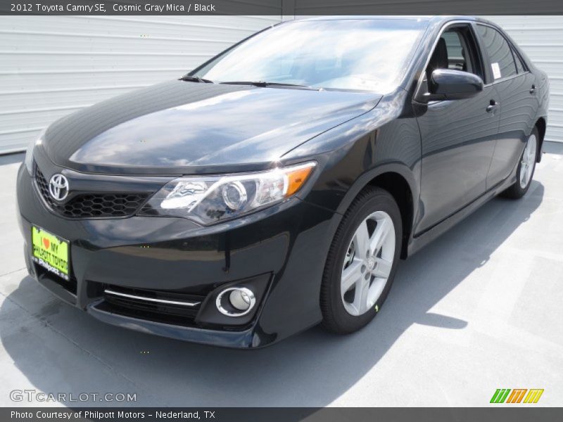 Cosmic Gray Mica / Black 2012 Toyota Camry SE