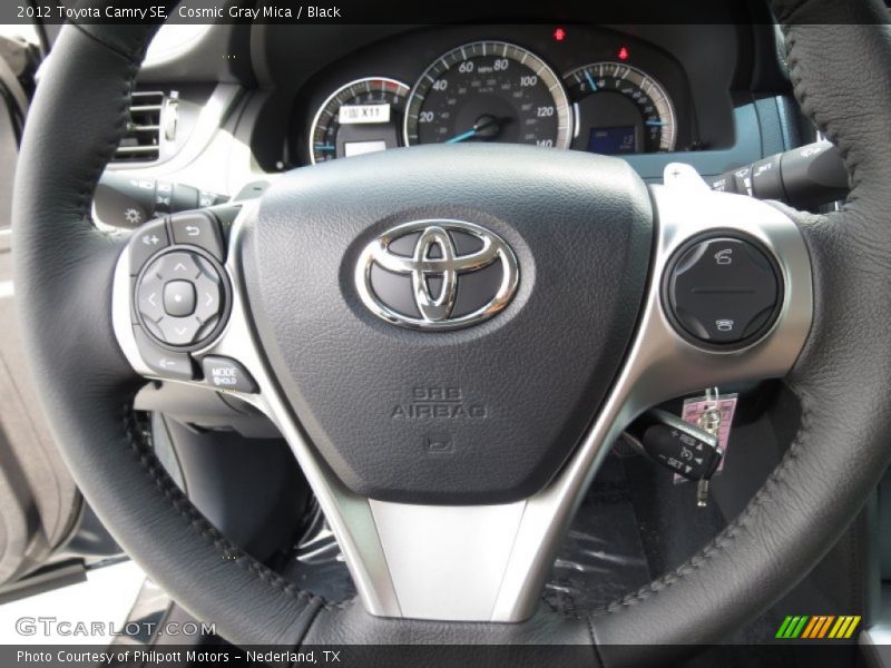 Cosmic Gray Mica / Black 2012 Toyota Camry SE